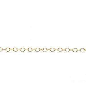 5ft Link Station Chain 2x3mm | Gold Necklace | Graduated Link Necklace | Paperclip & Curb Chain | Finding Chain