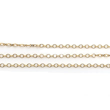 Load image into Gallery viewer, 5ft Link Station Chain 2x3mm | Gold Necklace | Graduated Link Necklace | Paperclip &amp; Curb Chain | Finding Chain
