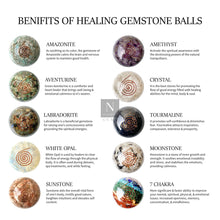 Load image into Gallery viewer, 5PC Natural Healing Gemstone Balls | Orgone Chakra Ball | 52mm
