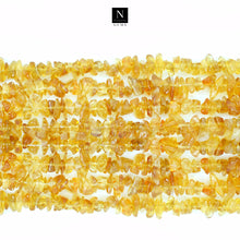Load image into Gallery viewer, 5 Strand Citrine Natural Gemstone Chip beads | Bead Necklace | Free Form Nugget Chips | Gemstone Chips | Long Bead Strand
