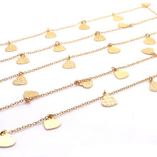 Load image into Gallery viewer, 5ft Gold Heart Chains 11mm | Heart Necklace | Soldered Chain | Anklet Finding Chain
