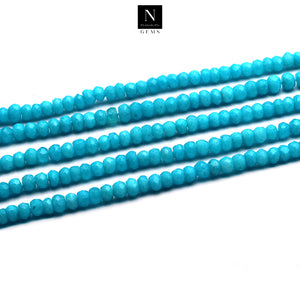 Aqua Chalcedony Rondelle Gemstone Beads | Jewellery making Beads | Natural Gemstone | Bead Necklace | Bead Bracelet | Wholesale Beads