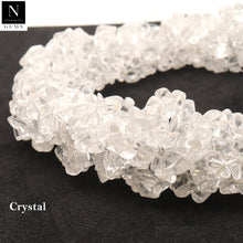 Load image into Gallery viewer, 5 Strands Crystal Gemstone Chip beads | 7-10mm Bead Necklace | Free Form Nugget Chips | Gemstone Chips | Long Bead Strand
