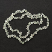 Load image into Gallery viewer, 5 Strands Green Amethyst Gemstone Chip beads | 7-10mm Bead Necklace | Free Form Nugget Chips | Gemstone Chips | Long Bead Strand
