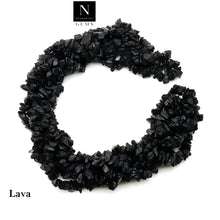 Load image into Gallery viewer, 5 Strands Lava Gemstone Chip beads | 7-10mm Bead Necklace | Free Form Nugget Chips | Gemstone Chips | Long Bead Strand
