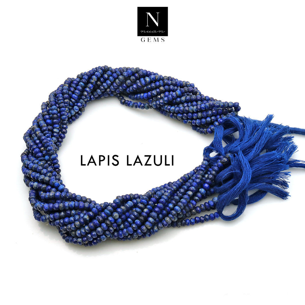 Lapis Lazuli Rondelle Gemstone Beads | Jewellery making Beads | Natural Gemstone | Bead Necklace | Bead Bracelet | Wholesale Beads