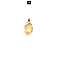 Load image into Gallery viewer, 5Pc Gold Plated Prong Setting Single Bail 25x16mm Gemstone Pendant
