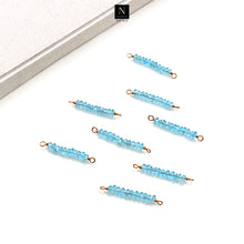 Load image into Gallery viewer, 5Pc Lot Gold Plated Double Bail Beads Line 30x4mm Gemstone Bar Connector
