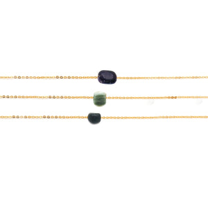5PC Tumble Gold Plated Necklace Chain | Tumble Stone | Gemstone Tumble Gold Fill Chain