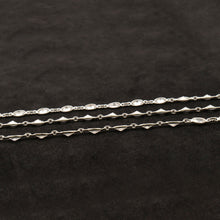 Load image into Gallery viewer, White Zircon Oval 5x4mm Silver Plated Wholesale Connector Rosary Chain
