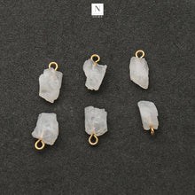 Load image into Gallery viewer, 5Pc Rough Gemstone Necklace Pendant 12x8mm Gold Electroplated Pendant
