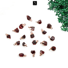 Load image into Gallery viewer, 5PC Rough Gemstone Pendant | Free Form Rose Gold Plated Birthstone Necklace | Pendants Necklace for Woman
