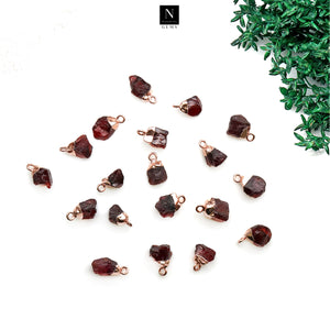 5PC Rough Gemstone Pendant | Free Form Rose Gold Plated Birthstone Necklace | Pendants Necklace for Woman