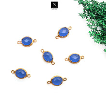 Load image into Gallery viewer, 5PC Oval Faceted Gemstone 17x10mm Prong Setting Gold Plated Necklace Pendant

