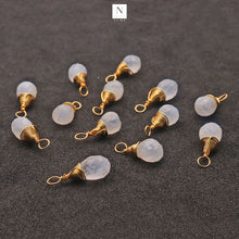 Load image into Gallery viewer, 5PC Lot Drop Shape 16x6mm Gold Wire Wrapped Single Bail Gemstone Connector
