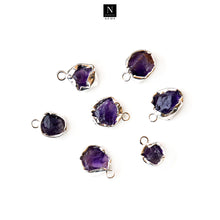 Load image into Gallery viewer, 5PC Lot Free Form Silver Electroplated Gemstone, 19x13mm Rough Gemstone Pendant
