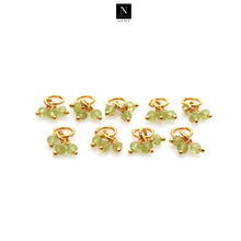 Load image into Gallery viewer, 5Pc Cluster Beads With Gold Jump Ring 15x6mm Faceted Gemstone Pendant
