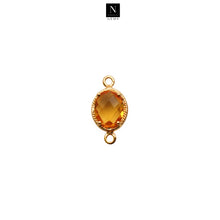 Load image into Gallery viewer, 5PC Oval Faceted Gemstone 17x10mm Prong Setting Gold Plated Necklace Pendant
