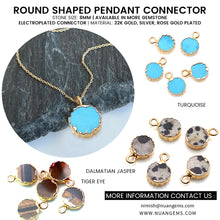 Load image into Gallery viewer, 10pc Set Zig Zag Gold Electroplated Round 8mm Single Bail Gemstone Link Connector
