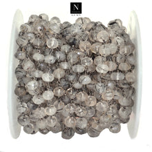 Load image into Gallery viewer, Rutilated Rondelle 7-8mm Faceted Large Beads 7-8mm Oxidized Rosary Chain
