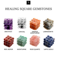 Load image into Gallery viewer, 5PC Platonic Solid Stone | Healing Square Gemstone | Energy Egyptian Gemstone | Spiritual Stones | 23mm
