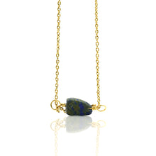 Load image into Gallery viewer, 5pc Organic Gold Wire Wrapped Tumbled Necklace Pendant 18 Inch
