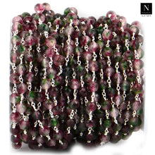 Load image into Gallery viewer, Purple Malaysia Faceted Large Beads 5-6mm Silver Plated Rosary Chain
