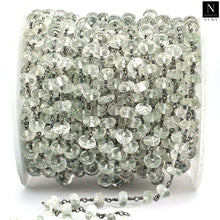 Load image into Gallery viewer, Crystal Faceted Large Beads 7-8mm Oxidized Rosary Chain

