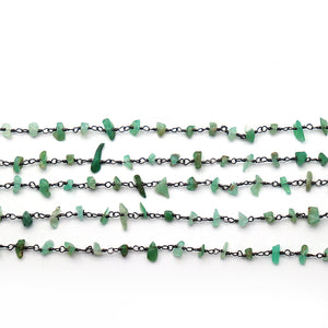 Chrysoprase Nugget Beads Rosary 4-6mm Oxidized Rosary 5FT