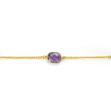 Load image into Gallery viewer, Amethyst 10-15mm Mix Shape Gold Plated Wholesale Connector Rosary Chain
