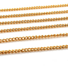 Load image into Gallery viewer, 5ft Gold Rope Chains 4mm | Satellite Chain Necklace | Soldered Chain | Anklet Finding Chain | Gold Station Chain
