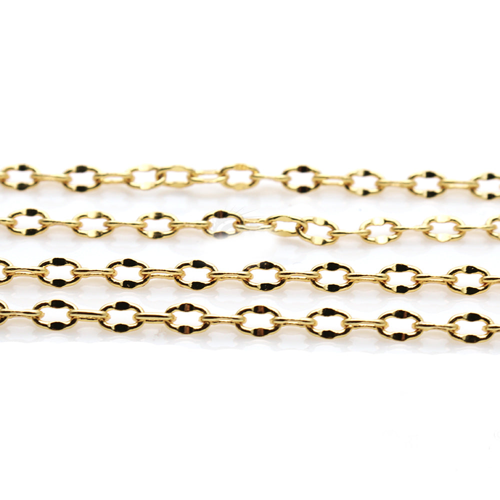 5ft Link Finding Chain 6x4mm | Gold Oval Curb Necklace | Graduated Link Necklace | Paperclip & Curb Chain | Finding Chain
