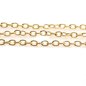 5ft Link Finding Chain 8x6mm | Gold Oval Curb Necklace | Graduated Link Necklace | Paperclip & Curb Chain | Finding Chain