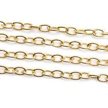 Load image into Gallery viewer, 5ft Link Finding Chain 8x6mm | Gold Oval Curb Necklace | Graduated Link Necklace | Paperclip &amp; Curb Chain | Finding Chain
