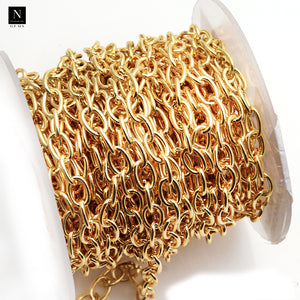 5ft Link Finding Chain 6x5mm | Gold Oval Curb Necklace | Graduated Link Necklace | Paperclip & Curb Chain | Finding Chain