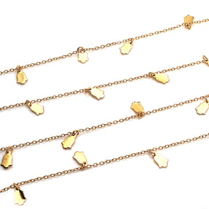 5ft Gold Lotus Chains 12x6mm | Lotus Necklace | Soldered Chain | Anklet Finding Chain