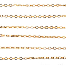 Load image into Gallery viewer, 5ft Finding Chain 4x2mm | Gold Oval Curb Necklace | Graduated Link Necklace | Paperclip &amp; Curb Chain | Finding Chain
