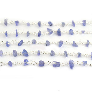 Tanzanite Nugget Beads Rosary 4-6mm Silver Plated Rosary 5FT