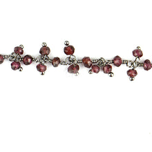 Load image into Gallery viewer, Rhodolite Cluster Rosary Chain 2.5-3mm Faceted Oxidized Dangle Rosary 5FT
