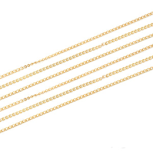 5ft Link Chain 4x2mm | Minimal Finding Chain | Graduated Link Necklace | Station Chain
