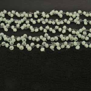Prehnite Cluster Rosary Chain 2.5-3mm Faceted Oxidized Dangle Rosary 5FT