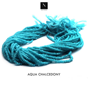 Aqua Chalcedony Rondelle Gemstone Beads | Jewellery making Beads | Natural Gemstone | Bead Necklace | Bead Bracelet | Wholesale Beads