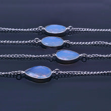 Load image into Gallery viewer, Opalite 15mm Mix Shape Silver Plated Wholesale Connector Rosary Chain
