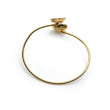 Load image into Gallery viewer, Geode Bracelet | Geode Druzy Stacking Bangle Bracelet | Gold Electroplated Adjustable Open Bracelet
