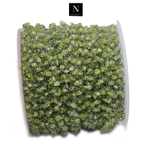 Peridot Nugget Beads Rosary 4-6mm Oxidized Rosary 5FT