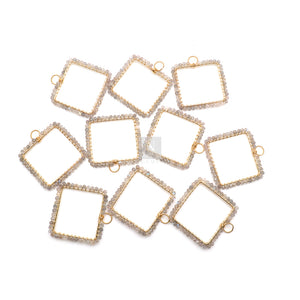 5pc Square Hoop Bead Wrap Pendant | Beads Necklace Pendant | Wholesale Crystals and Gems Suppliers