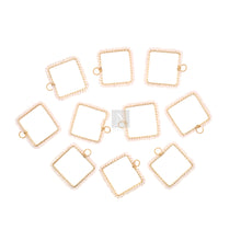 Load image into Gallery viewer, 5pc Square Hoop Bead Wrap Pendant | Beads Necklace Pendant | Wholesale Crystals and Gems Suppliers

