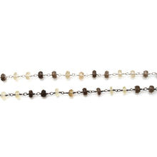 Load image into Gallery viewer, Multi Color Faceted Large Beads 5-6mm Silver Plated Rosary Chain
