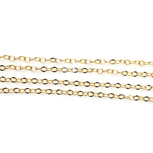Load image into Gallery viewer, 5ft Link Chain 3x2mm | Gold Oval Curb Necklace | Graduated Link Necklace | Paperclip &amp; Curb Chain | Finding Chain
