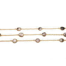 Load image into Gallery viewer, Rutilated 10-15mm Mix Shape Gold Plated Wholesale Connector Rosary Chain
